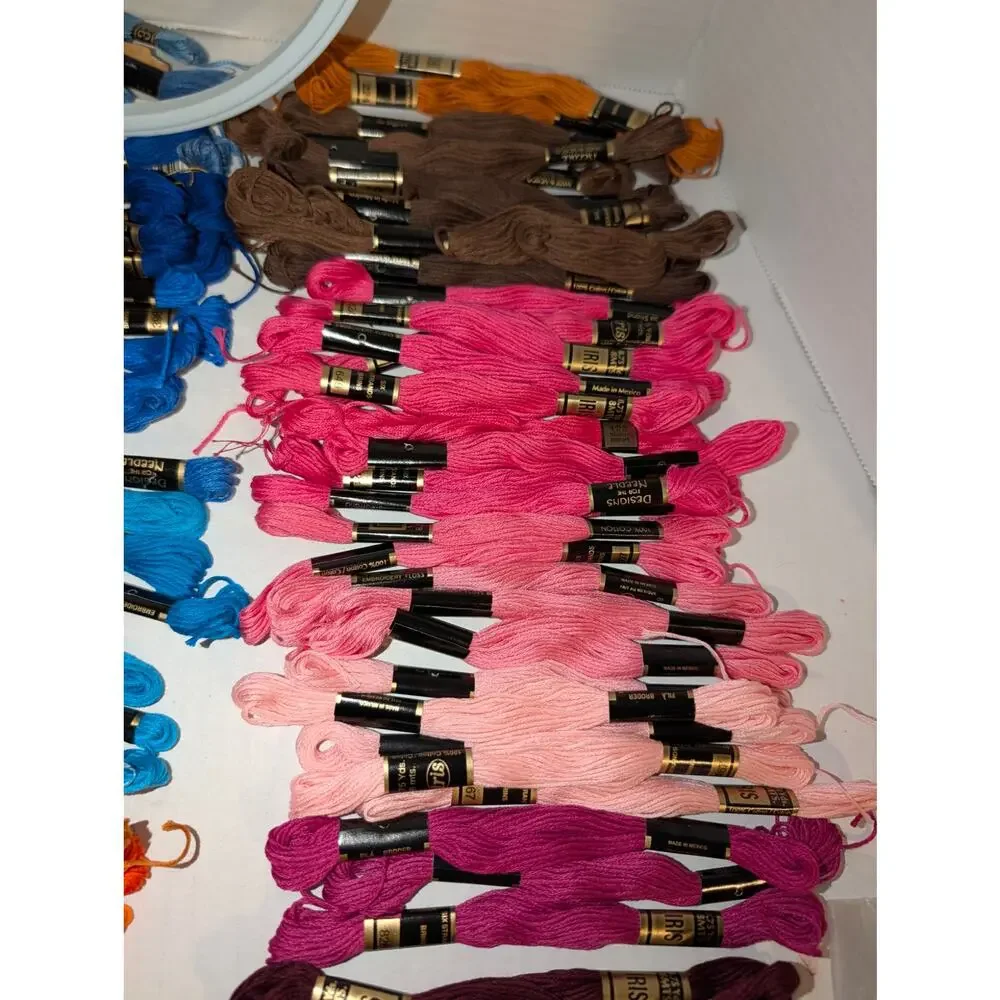 Lot Of 181 IRIS 6-Strand Cotton Embroidery Floss Lot Multicolor Made in Mexico